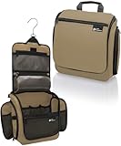 D&D Hängender Reise-Kulturbeutel für Damen und Herren – Kosmetik-, Make-up- und Toilettenartikel-Organizer-Set mit 10 Fächern, hochwertigen Reißverschlüssen, XXL-Drehhaken aus Metall, wasserabweisende