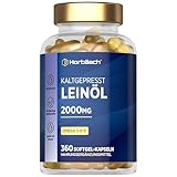 Leinöl Kapseln 2000mg | Omega 3 6 9 | 1000mg pro Kapseln |...