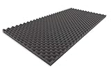 Alanpur Akustikschaumstoff (Anthrazit ca.100x200x3cm) Raum Akustik Schall Dämmung Schutz Noppe Anthrazit Raum Akustik Schall Dämmung Schutz