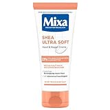 Mixa Shea Ultra Soft Hand & Nagelcreme - pflegender Handbalsam für trockene, rissige und raue Hände, Schutz & intensive Pflege mit Glycerin und Sheabutter, 100 ml