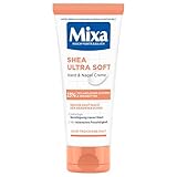 Mixa Shea Ultra Soft Hand & Nagelcreme - pflegender Handbalsam für trockene, rissige und raue Hände, Schutz & intensive Pflege mit Glycerin und Sheabutter, 100 ml