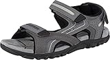 Geox Herren U Sandal Strada D Riemchensandalen, Grau Stone Lt Grey,43 EU