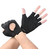 flintronic Fitness Handschuhe, Atmungsaktive Trainingshandschuhe mit Mikrofasergewebe, Rutschfester Silikon Gym Gloves Gewichtheben Handschuhe, Sporthandschuhe für Damen Herren (Verbesserter Stil)