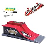 KETIEE Finger Skateboard Rampe, Mini Griffbrett Skate Park Kit Rampenteile Fingerboard DIY Finger Skate Boarding Ultimate Sport Training Requisiten Spielzeug für Kinder, E