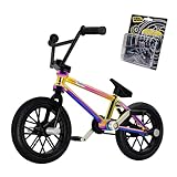 TAILWHIP Finger BMX, Mini Fahrrad Spielzeug mit echten Metall-Kugellagern (6X), Fingerbike aus Metalllegierung für Coole Tricks, ideal für Skatepark & kompatibel mit Finger-Skateboards, Multi