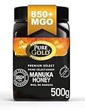 Pure Gold Manuka Honig 850+ MGO zertifiziert, Premium Neuseeland Manuka Honey 500g