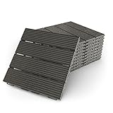 Polypropylen Balkon Terassenfliesen Patio Fertiger Interlocking Bodenbelag Deck Fliesen Innen Außen Garten Decking Déco 30x30 cm 8-Pack