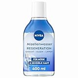 NIVEA Regenerierendes Mizellenwasser, Gesichtswasser mit 5% Serum mit Panthenol und Aminosäure Komplex, Make-up Entferner für sanfte Gesichtsreinigung,Mizellen Reinigungswasser für müde Haut (400 ml)