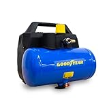 Goodyear - Kompressor mit 6 Litern, ohne Öl, 210 Liter/Minute, Saugleistung, 6 Liter Saugdurchsatz, 3600 U/min, 8 bar, CE-Sicherheitsventil, ideal für den Heimgebrauch