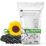 Fepro® Sonnenblumenkerne schwarz, 25 kg - ganzähriges Wildvogelfutter, ideal für kleine Vögel, Vogelfutter für Gartenvögel