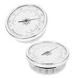 BESPORTBLE 2 Stück Kleiner Innenthermometer Silber Wandmontiertes Raumthermometer Präzise Temperaturanzeige für Gewächshaus und Zuhause