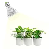 SANSI LED Pflanzenlampe, Vollspektrum 10W Grow Light (150W Äquivalent) mit mattierter optischer Linse 120° Abstrahlwinkel für hohe PPFD, energiesparende Grow Light für Obst und Blumen