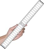 MOSTON Schrankleuchten mit Bewegungsmelder 78 LED USB Wiederaufladbar Magnetisch Bewegungsmelder Nachtlicht LED, Auto/ON/OFF Geeignet für Schrank Kinderzimmer Flur Schlafzimmer Küche Treppe