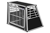 Alpuna Hundebox N37  70x99x75,5cm Notausstieg, Silber, Transportbox für Hunde, Maße: 70 x 99 x 75,5 cm