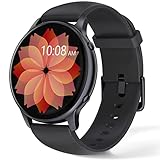 TUYOMA Smartwatch Herren, 1,3 Zoll Touchscreen Smart Watch Damen, IP68 Wasserdicht Smartwatches Schrittzähler mit Herzfrequenz,Whatsapp, SpO2, Schlafmonitor, für iOS und Android, A-Schwarz, LW36