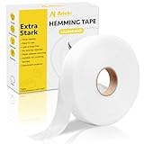 Nsickr Saumband zum Aufbügeln I Extra Stark & Waschfest I 20mm Breit I Bügelband für Bügeln I Bügelkleber Vorhänge Gardinen besser als nähen Saumvlies(Weiß)