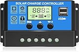 [Verbessert] 30A Solarladeregler 12V/24V Solar Ladegerät...