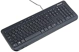 Microsoft Wired Keyboard 600 (Tastatur kabelgebunden, schwarz, deutsches QWERTZ Tastaturlayout)