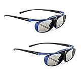 Hi-SHOCK 2x RF Pro Deep Heaven | Funk 3D Brille kompatibel mit Epson/Sony RF Beamer komp. mit JVC PK-AG3 & PK-EM2 3D-Synchro-Sender / TDGBT500A [Shutterbrille | 120 Hz | Akku | 32g | FHD3D RF]