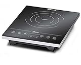 ROMMELSBACHER CT 2010/IN Einzelkochplatte Induktion - Glaskeramik, Topferkennung, energiesparend, Touch Sensoren, LED Display, 60-240 Grad, Timer, Abschaltautomatik, Restwärmeanzeige, 2000 W
