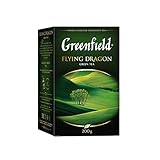 GREENFIELD FLYING DRAGON | Grüner Tee | Grüne Teeblätter | 100% reiner grüner Tee | Pure Green Tea | Lose 200g | Koscher | Glutenfrei