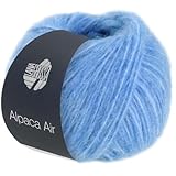 LANA GROSSA Alpaca Air | Leichtes Alpaka-Schlauchgarn | Handstrickgarn aus 62% Alpaka (Baby), 27% Polyamid & 11% Schurwolle (Merino Fein) | 50g Wolle zum Stricken & Häkeln | 140m Garn 18