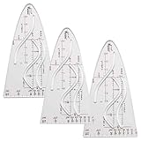 YNDJK 3 Stück Parabelschablone Mathe, Parabel Zeichenschablone Parabel Schablone, Die Maßbeständigeundformstabile Schablone Normalparabel Für Studenten Büro Designer Malerei,Cosinus Tangens