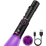Alonefire SV103 395nm UV Taschenlampe 10W Typ C USB Aufladbar Schwarzlicht Woods Lampe Haustierurin Detektor Geld-Detektor für UV Harz, Angeln, Skorpion, Bernstein, Mineralien,Bettwanze with Batterie