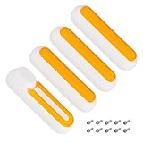 Vuzmode 4X Radkappen-Schutzschalen for Xiaomi, Mi Electric Scooter Pro 2 M365 Scooter, reflektierende Aufkleber, Zubehör Reflektorstreifen-Set für seitliche Radabdeckungen(White Orange)