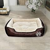 Somanki Warmes Hundebett mit Polsterkissen S, Hundesofa, Hunde Bett, Hundekissen, Dog Bed, Kuschelbett Katzen, Hunde Couch, Hunde Sofabett,