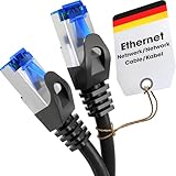 KabelDirekt – 15 m – LAN Kabel, Netzwerkkabel, Ethernet Kabel/Patchkabel (überträgt maximale Glasfaser-Geschwindigkeit, für Gigabit-Netzwerke, Switches/Router/Modems mit RJ45, schwarz/silbern)