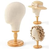 Piashow Perückenständer Perückenkopf, 21'/54cm Standfester Menschlichen Köpfe Perückenständer