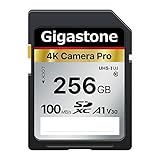 Gigastone SDXC-Speicherkarte, 256 GB, 4 K Kamera Pro Serie, Übertragungsgeschwindigkeit bis zu 100 MB/s, kompatibel mit Kamera Canon Nikon Sony Camcorder, A1 V30 UHS-I Klasse 10 für 4K UHD Video