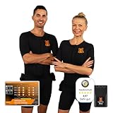 kraftwunder EMA Anzug - Next Level - Mehr Tiefen- & Volumenwirkung als Klassische EMS - 20 Elektroden - kabelloses EMA Komplettsystem Home - Made in Germany - inkl. App & Steuerbox (XS)