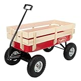 Toby Wagons Bollerwagen Kinder - Handwagen Gartenwagen Strandwagen Transportwagen Schubkarre Sackkarren Metall Holz Timber Transportkarre Vollgummireifen Sackkarre Schubkarre Luftreifen Reifen