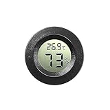 JEDEW 1-pack Mini Digital Hygrometer Gauge Indoor Thermometer, Temperature Humidity Meter for Humidifiers Greenhouse Reptile Guitar Case, Fahrenheit (℉) or Celsius(℃) (Schwarz -1 pack)