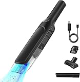 tadpole Handstaubsauger, Auto Handstaubsaugers Kabellos mit 2x2000mAh Batterie, 6000PA Mini Tragbarer Staubsauger Tierhaare für Haus, Haustier und Auto Handstaubsauger für Nass und Trocken