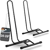 2 x Fahrradständer Mountainbike 20-29 Zoll - MTB Fahrrad Ständer für den Boden - Fahrradhalter freistehend für Reifen bis 3 Zoll Breite