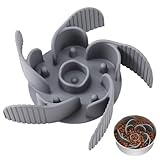 MateeyLife Hundenapf Anti Schling Napf Hund Slow Feeder Hundenäpfe mit Saugnäpfen, Antischlingnapf Hunde für Mittelgroße und große Rassen, Passend für Metall- einfache und Hundenapf erhöht, Grau