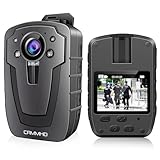 CAMMHD 1296P Body Cam 12 Stunden Tragbare Audio und Video Bodycam 170° Weitwinkel Polizei Körperkamera Externe Karte Design mit Austauschbarer Speicherkarte(Keine Karte im Lieferumfang enthalten)