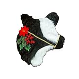 Weihnachtsschmuck A Christmas Farm Cow Pendant Winter Wreath Farm Christmas Wreath Christmas Decoration Sommer Türkranz (Black, One Size)