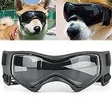 Hundebrille mit verstellbarem Riemen Wasserdichter Augenschutz für Hunde UV-Schutz Winddicht Schneefeste Haustier-Sonnenbrille mit Belüftungslöchern Schutzbrille für kleine bis mittelgroße Hunde