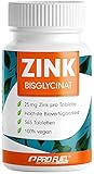 Zink 25mg - 365 Tabletten (vegan) mit Zinkbisglycinat...