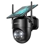 COOAU Überwachungskamera Aussen Akku Solar-2K Outdoor WLAN...