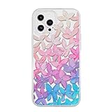 Rnrieyta Miagon Kreativ Blume Hülle für iPhone XR,Schmetterling Blätter Blumen Flower Serie Schutzhülle Transparentes Weich TPU Cover Dünne Kratzfeste Silikon Gel