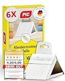 PIC Kleidermottenfalle Mottenschutz für Kleiderschrank, 6 Stück Mottenfalle für Kleidermotten, kleidermotten bekämpfen, geeignet für den Kleiderschrank und sonstige Lagerung von Kleidung geggen motten