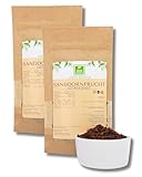 Sanddorn Trockenfrüchte ganz 200g (2*100) von der Grünen Essenz Sanddorn getrocknete Früchte 'Das sibirische Gold' Sanddornfrüchte getrocknete Beeren Trockenfrüchte ungesüßt ideal für Tee (200 Gramm)