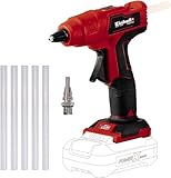 Einhell Akku-Heißklebepistole TE-CG 18 Li - Solo Power X-Change (Lithium-Ionen, in 120 Sekunden einsatzbereit, inkl. 5 Klebestifte + Flachklebedüse, ohne Akku und Ladegerät)