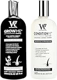 Haarwuchs Shampoo, Haarwuchs-Conditioner Watermans, Biotin, Arganöl, Allantoin, Rosmarin, Niacinamid B3, Lupinenprotein mit vielen anderen Vitaminen für das Haarwachstum.