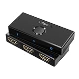 HDMI Switch 4K 60Hz, PORTTA Bi-Directional HDMI Splitter 1 in 2 Out, HDMI 2.0 Switch 2 in 1 Out Hub Supports HDR HDCP2.3 3D for Blu-ray Xbox PS4 PS5 Roku Fire Stick HDTV Monitor - Black